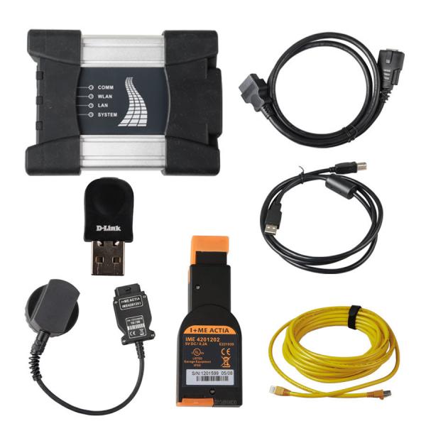 2018,7 V BMW ICOM EM SEGUIDA A + B + ferramentas diagnósticas de C BMW apoiam o sistema W7 com a memória do processador central 4G de Lenovo T410 I5 pronta para trabalhar