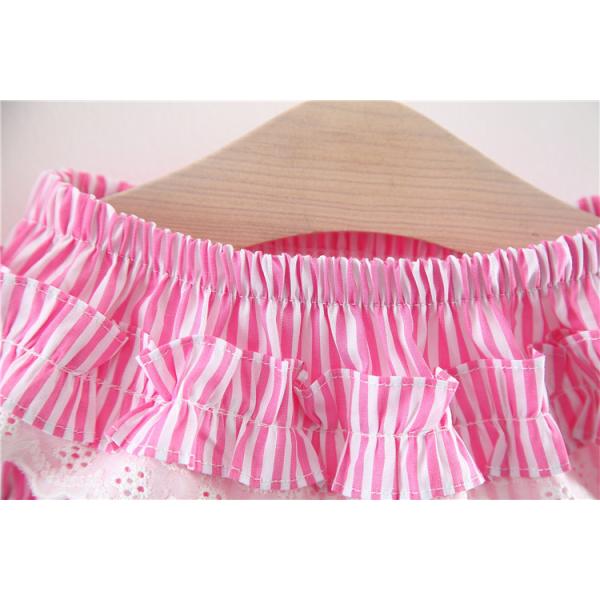 80cm Polyester Summer Children'S Clothing Pink Dress Suit For Baby