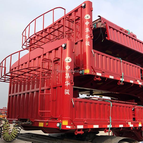 Standard 28Ton Landing Gear Fence Semi Trailer for Heavy Duty Bulk Transportation Needs
