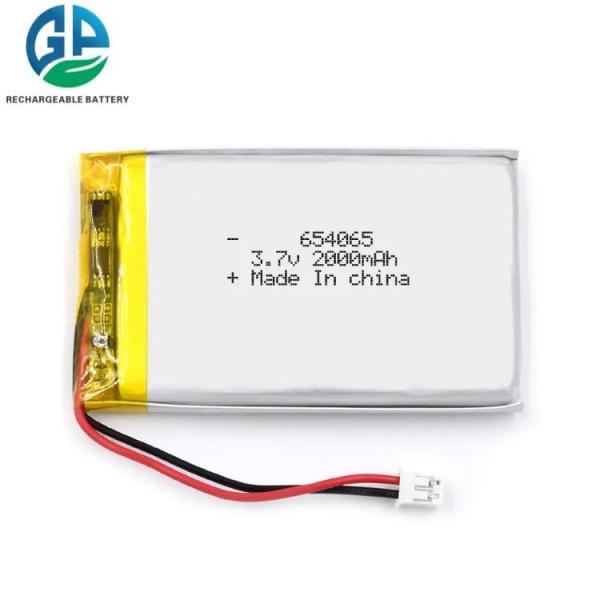 Пакет перезаряжаемые 3.7V KC литий-ионного аккумулятора Lipo 654065 2000mAh 7.4Wh