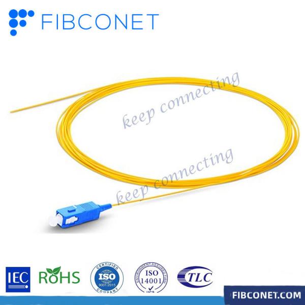 LC UPC Single Mode Single Core Fiber Optic Pigtail LZH/PVC 12cores for FTTH Network