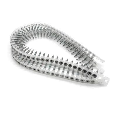 Strength Coarse Thread Carbon Steel Drywall Chain Belt Screw With Phillips Drive For Standard Guns
