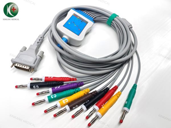 Seamless EKG Machine Cable 1.5 Meters with Tinned Copper Material