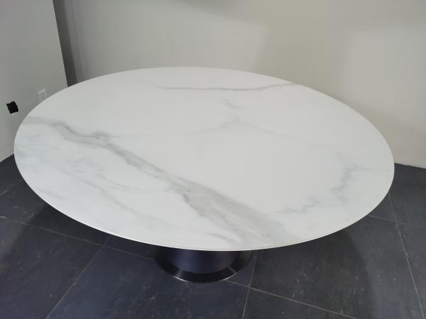 Classic Combination Marble Metal Dining Table Round Marble Table Dining Set