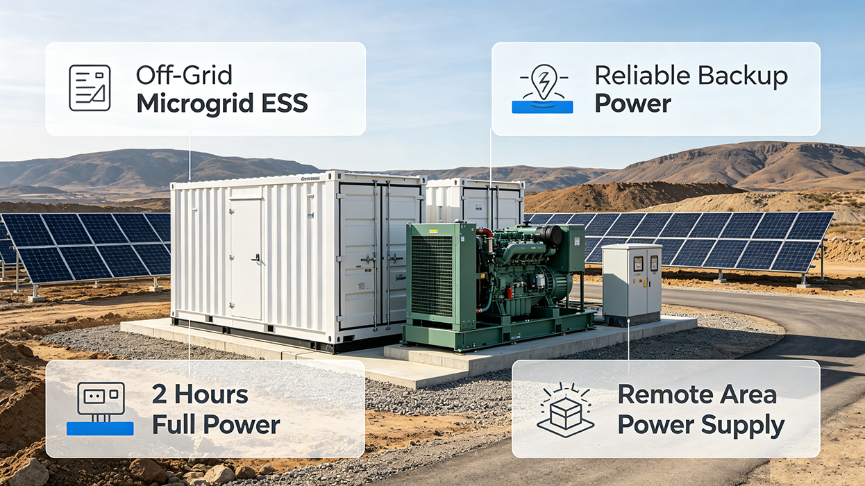 1.106MWh Integrated Container ESS with RS485 TCP/IP Remote Monitoring Microgrid Backup Power