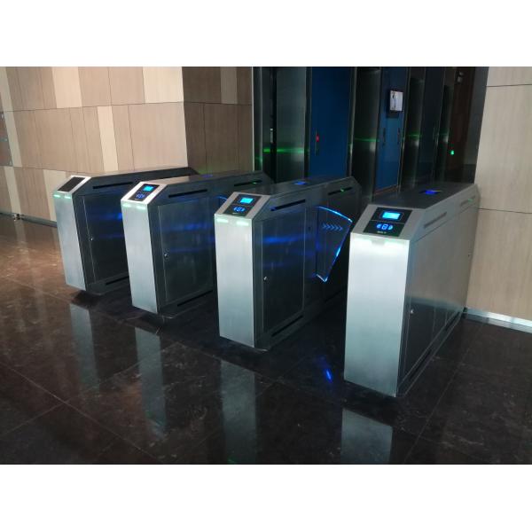 Slim Automatic Turnstile Gate Glass Arms Durable Flap Barrier Turnstile