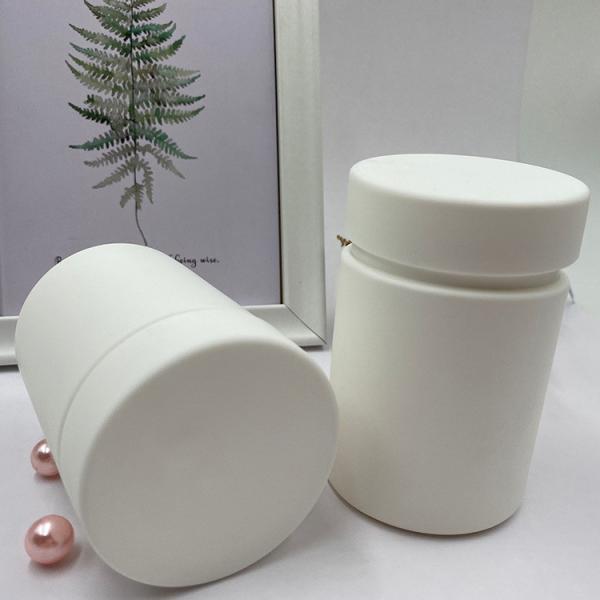 HDPE Body PP Cap Sports Nutrition Pharmaceutical Healthcare Vitamin Supplement Bottles with White Soft Touch Process Jar