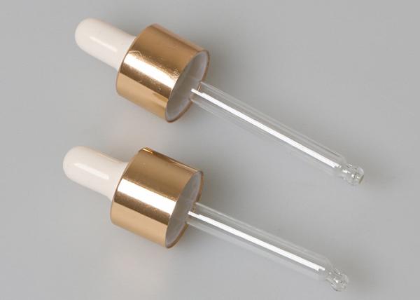Cor de alumínio do ouro do conta-gotas de vidro pequeno plástico da garrafa 20mm