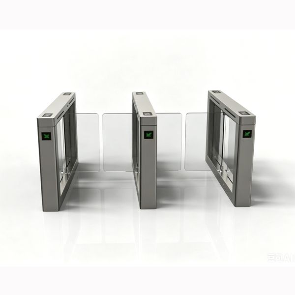 304 Brushed Stainless Steel Turnstile Gate Slim Design Adjustable Passage Width