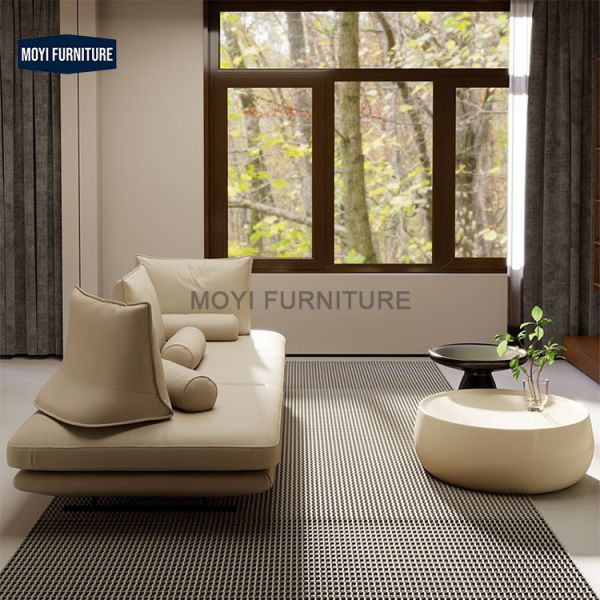 Modern Italian Indoor Living Room Couch Sofa Set Hotel Lobby Beige Fabric Home Furniture Sectional Reclinable PRADO Leisure Sofa