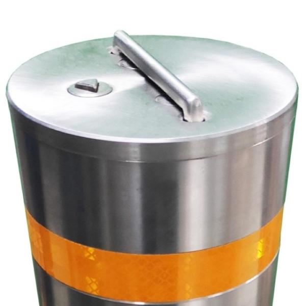 Bolardo de montaje en superficie manual de 900 mm para control de tráfico antirremetida