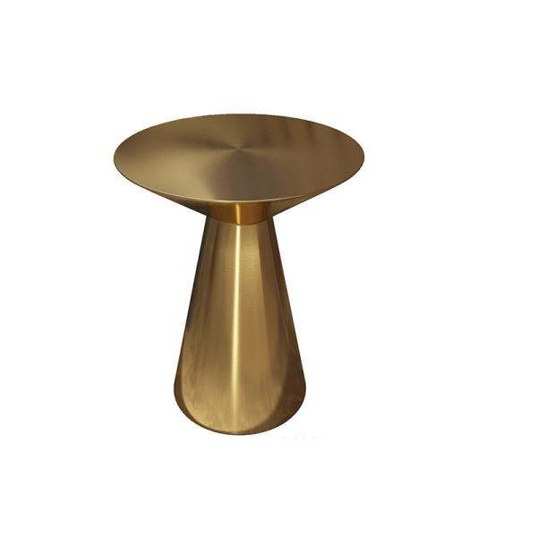 Contemporary design Round Gold stainless steel Bistro table Corner table Pub table for hotel Club Cafe