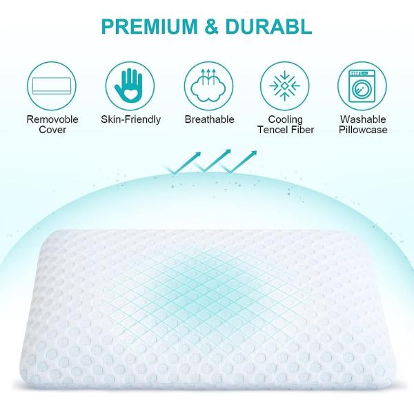 Customized Color Gel Memory Foam Pillow for Neck Orthopedic Support in Home Decor