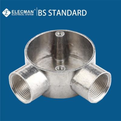 Tipo em dois sentidos de alumínio da caixa de tomada do ângulo de BS4568 20mm-32mm