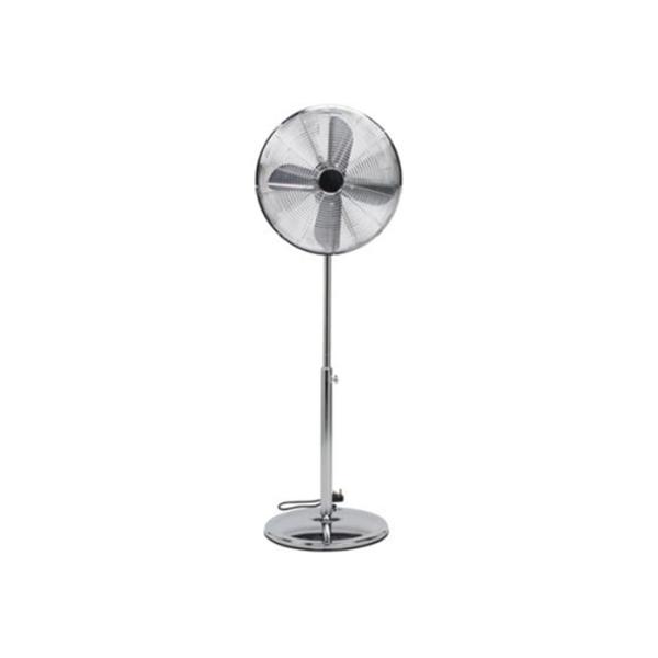 Brushed Stainless Steel Metal Blade Oscillating Fan 3 Speed 110V 60W