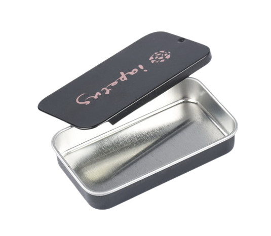 Slider Lip Gloss Tin Container Vintage Makeup Tin For Promotional Gifts