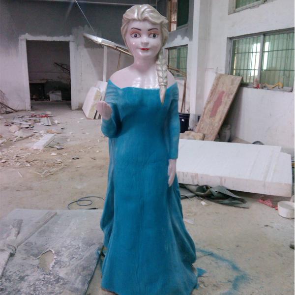 frozen character princess cartoon  statue life size fiberglass  as decoration in park