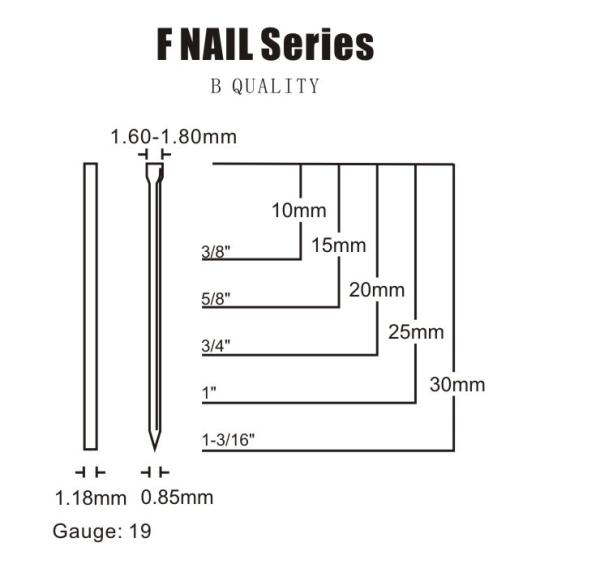 F-nails series silver color sofa staples metal wire furniture staples