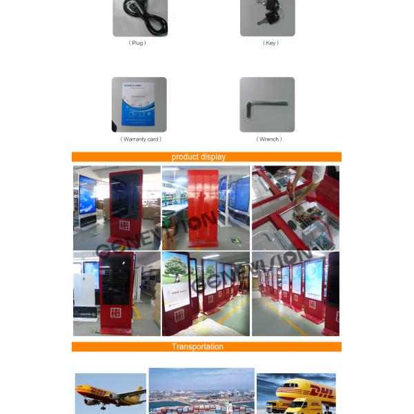Киоск экрана касания Totem для торговый центр/55 рекламы дисплея Signage Lcd дюйма цифров