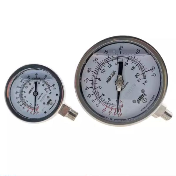 WINTERS PAM-35 Stainless Steel Ammonia Pressure Gauge with IP65 Protection and 63mm Dial Size for Industrial Use