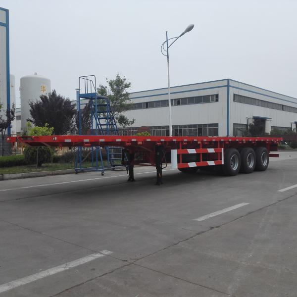 3- Axle Flat Bed Semi Trailer Truck 40 Ton Payload Car Carrier Semi Trailer