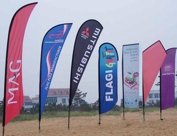 Waterproof Advertising Banners And Flags Business Banners On Pole 300 X 500cm