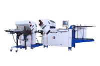 Máquina de plegado automática de gran formato de alimentación de pilas para folleto farmacéutico con plegado cruzado