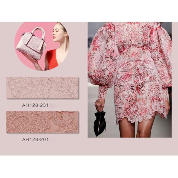 3D Retro Floral en relief de cuir en PVC pour sac à main Boîte d'emballage Tissu décoratif Placemat Faux cuir