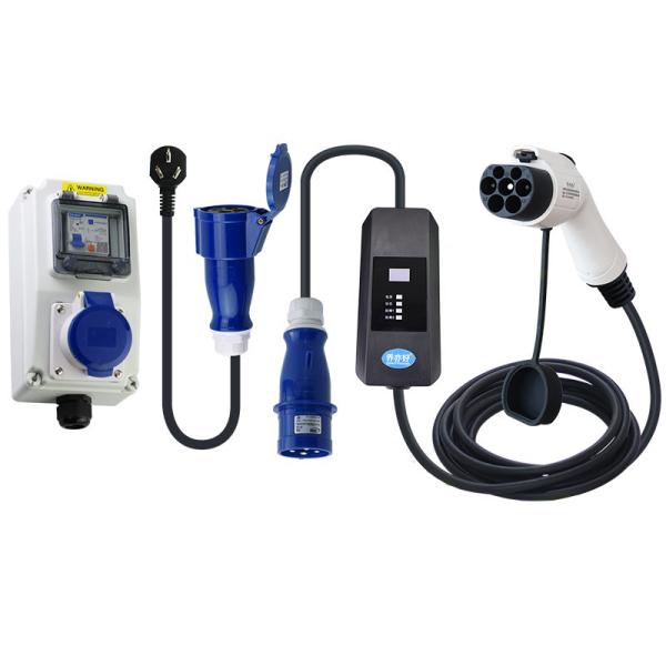 Electric Vehicle Charging Cable 32 Amp 220V-240V CEE Plug Car Charger Switch Box IEC 62196-2