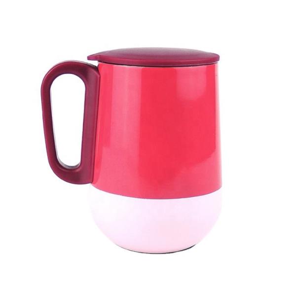 Double Wall 304 Stainless Steel Tea Mug Hand Grip For Climbing Camping