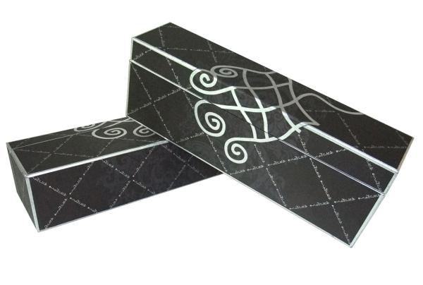 Le cadeau de papier noir fait sur commande a ridé le service d'impression de boîte pour des bijoux, empaquetage de cadeaux de montre