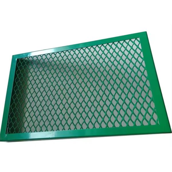 Green Color Expanded Metal Mesh With Frame For Grills Stair Treads Diamond Hole Shape