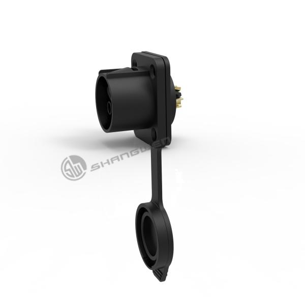 Женщина Powercon IP65 водонепроницаемый 3 ядра соединитель пластик черный