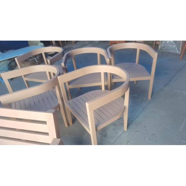 Outdoor Teak Dining Teakwood Patio Table And Chairs Anti Corrosion Anti Cracking