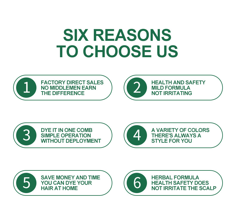 Shampoo colorant capillaire végétal noir rapide 500ml avec peigne/gants