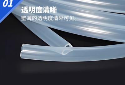Extrusão do tubo do silicone do Virgin do produto comestível 100% força de alta elasticidade da espessura de 3 - de 4mm