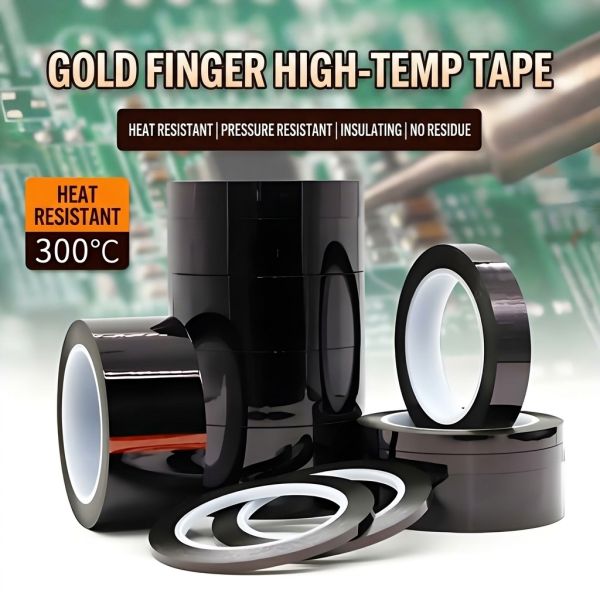 Black Matte Polyimide Tape with Full Blackout Low Reflectivity High Temp Resistance and Excellent Electrical Insulation