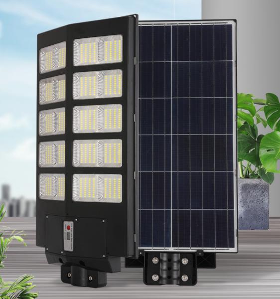 500w ABS material Black housing high quality integrated led all in one solar street light for outdoor lighting use