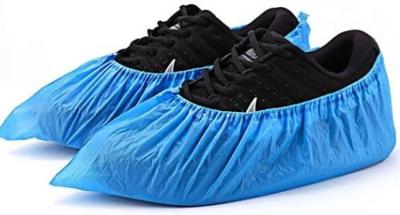 Non Woven Blue Disposable Shoe Covers Slip Resistant For Hospital / Laboratory