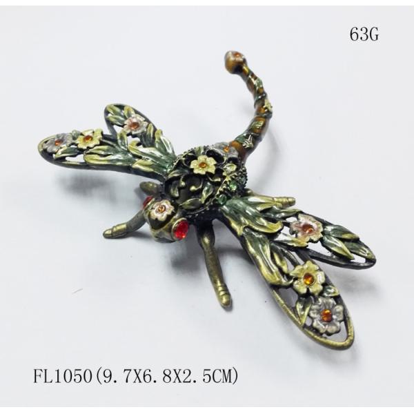 Fashion  Dragonfly Metal Jewelry Box Dragonfly trinket box