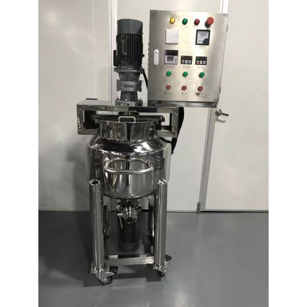 50L-500L ステンレス鋼二重ジャケット付き液体混合タンク、アジテーター付き