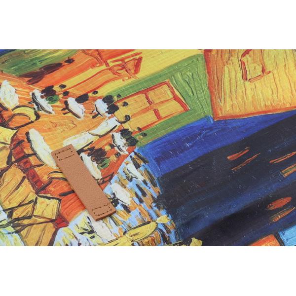 Customize Polyester Foldable Oil Painting Tote Bags Reusable Shopping Bag For Groceries Shoulder Bags