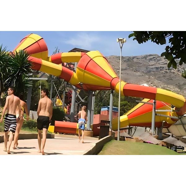 Honeycomb Spiral Water Slide Anti Corrosion 17m Height For Aqua Park