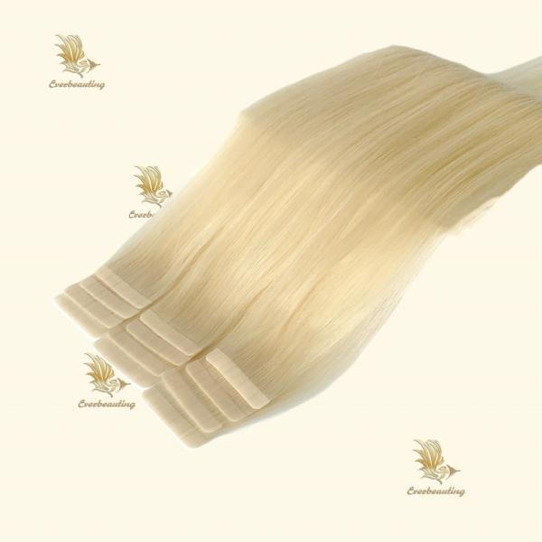 Raw Blonde Hair Tape Hair Extensions with 200 packs /carton 50.00cm * 8.00cm * 3.00cm