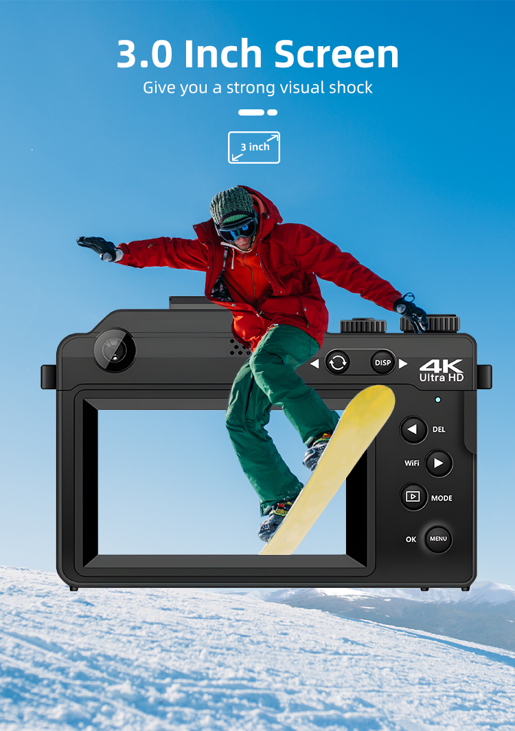 New Style 4k Professional Photo Video Camera Dslr Camcorder Front AF Lens 48MP 18x Digital Zoom Digital Cameras for Photography
