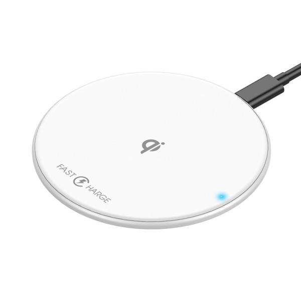 ABS 7mm 3 Coils Qi Wirelss Charging Pad , 10W Wireless Charging Phone Pad White