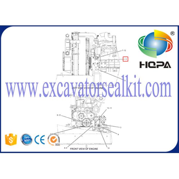  320D Excavator Engine Parts 3066 Refrigerant Compressor Assy 259-7244