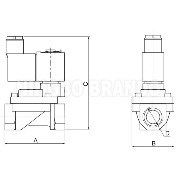 1'' ASCO Type SCG238E005 Brass Solenoid Valve 24VDC 110VAC 220VAC