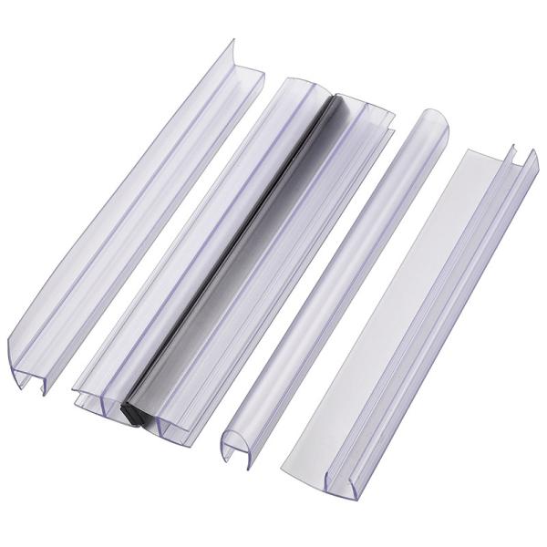 8-12mm PVC Waterproof U Type Rubber Glass Shower Door Seal Strip for Transparent Doors