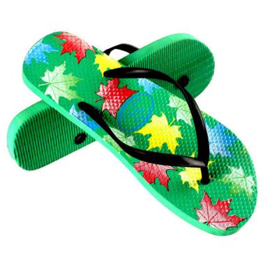 V strap full color printed  Women Flip flops  thongs slipers manufacturers